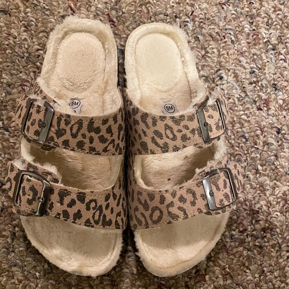 Cheetah print sandals